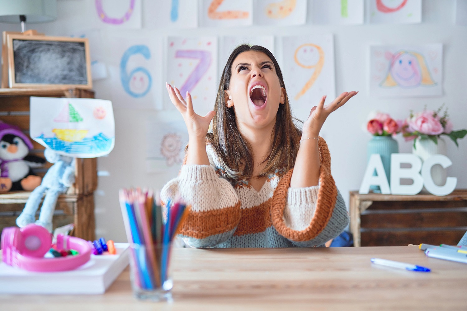 Female high school teacher quits job in anger